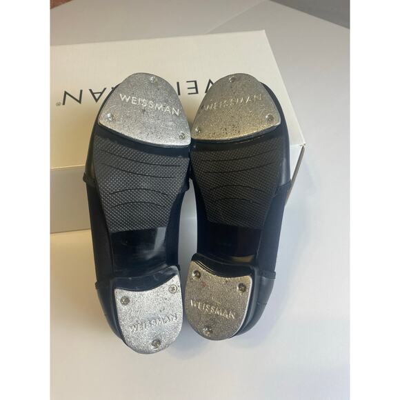 Weissman Black Slip-on Tap Dance Shoe black Size 4AM Style W1500 - Picture 6 of 8